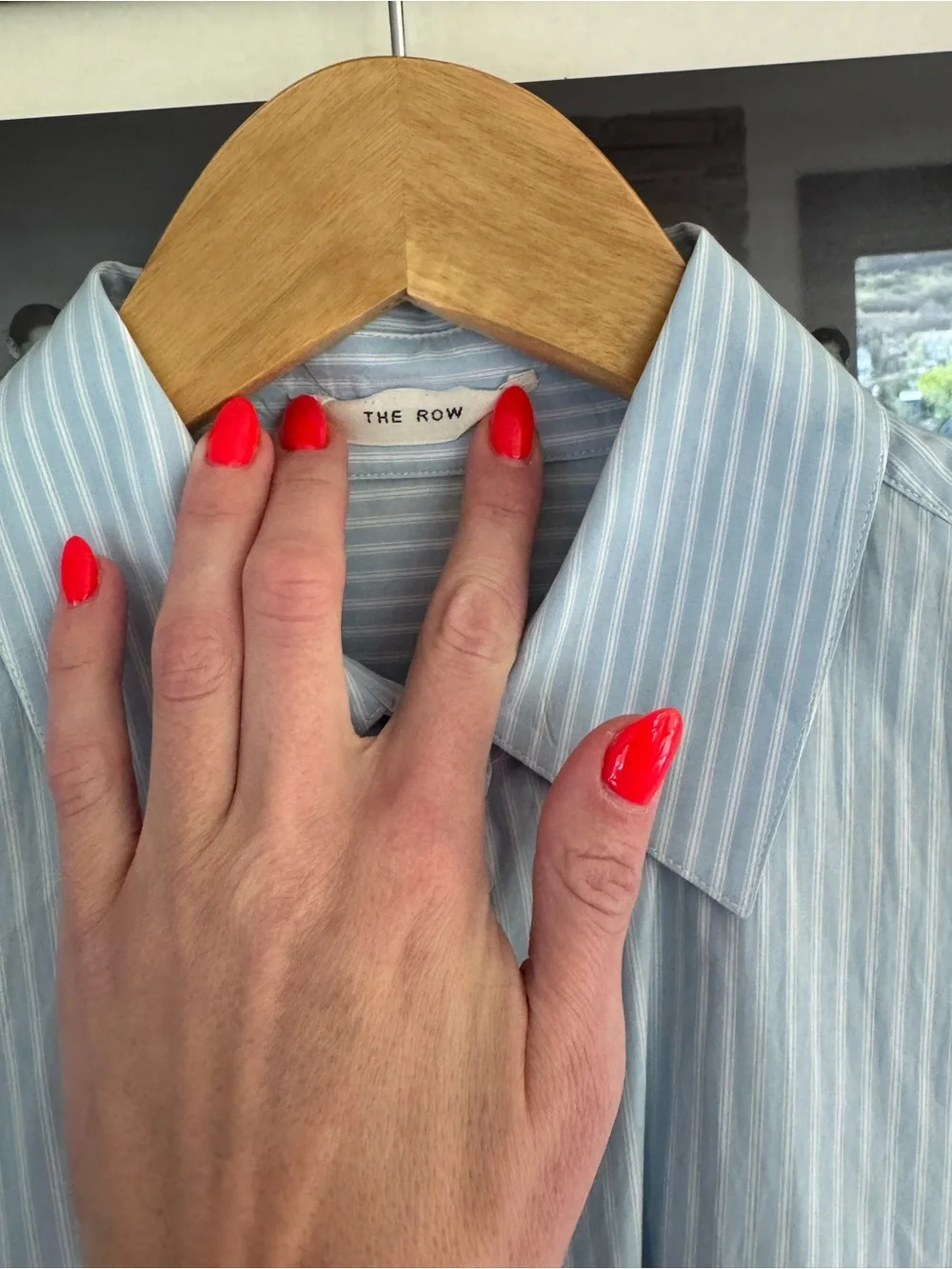 The Row Light Blue Striped Button-Down Shirt - Picture 3 of 5